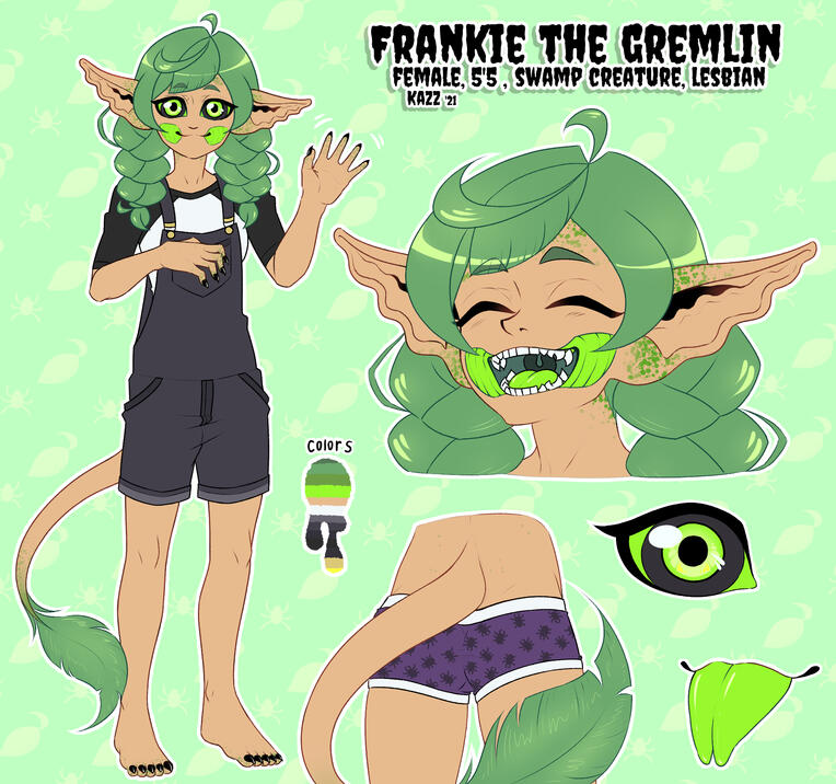 Frankie The Gremlin character sheet (2021)